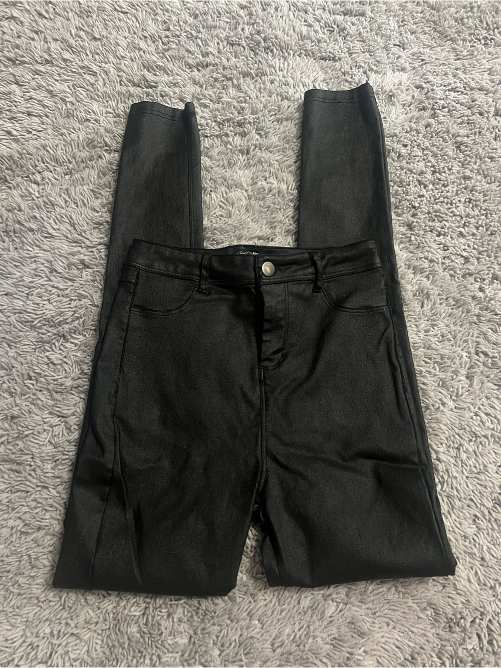 Black Women's Faux Leather Pants